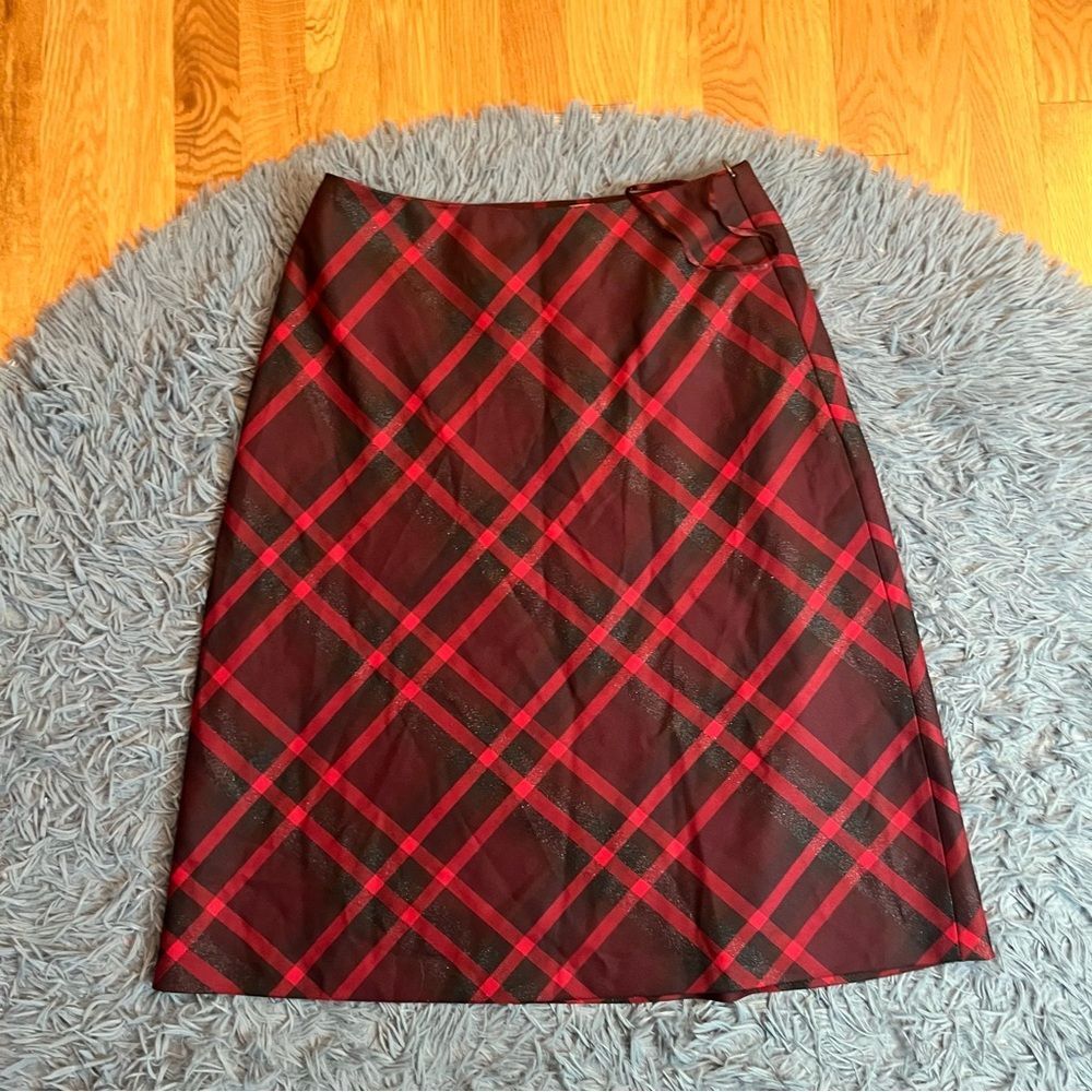 Women’s Red Plaid A-Line Skirt